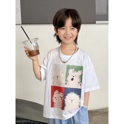 LULU & SKY Boys Printed V-Neck Pure Cotton Pockets T-shirt-picture-26