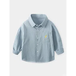 LULU & SKY Boys Spread Collar Striped Printed Casual Shirt-picture-53