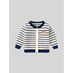 LULU & SKY Boys Striped Cardigan with Applique Detail-picture-23