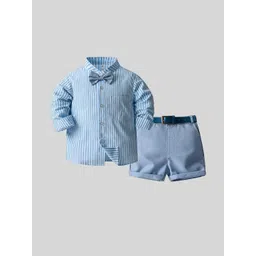 LULU & SKY Boys Striped Shirt with Shorts-picture-35