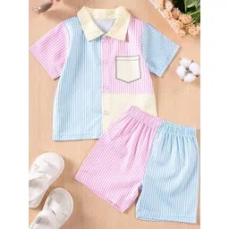 LULU & SKY Boys Striped T-shirt with Shorts-picture-33