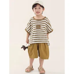 LULU & SKY Boys Striped T-shirt with Shorts-picture-33