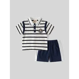 LULU & SKY Boys Striped T-shirt with Shorts-picture-14