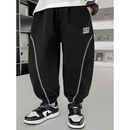 LULU & SKY Boys Tapered Fit High-Rise Joggers Trousers-picture-11