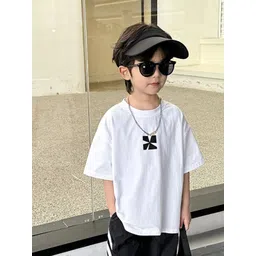 LULU & SKY Boys Typography Printed Applique T-shirt-picture-29