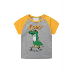 LULU & SKY Boys Typography Printed Drop-Shoulder Sleeves Applique T-shirt-picture-25