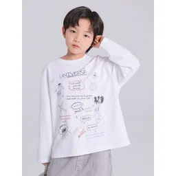 LULU & SKY Boys Typography Printed Pure Cotton T-shirt-picture-26