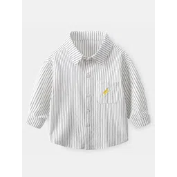 LULU & SKY Boys Vertical Striped Spread Collar Relaxed Fit Cotton Casual Shirt-picture-19