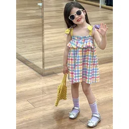 LULU & SKY Checked A-Line Dress-picture-18