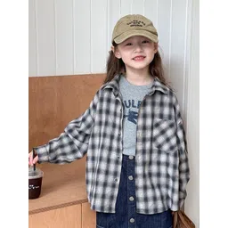 LULU & SKY Checked Cotton Shirt Style Top-picture-48