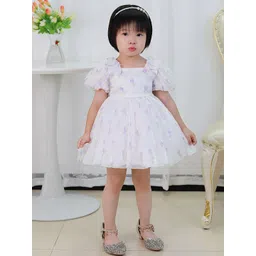 LULU & SKY Floral Flutter Sleeve Fit & Flare Dress-picture-27