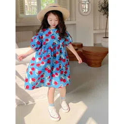 LULU & SKY Floral Print A-Line Midi Dress-picture-31