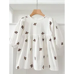 LULU & SKY Floral Print Bell Sleeve A-Line Dress-picture-24