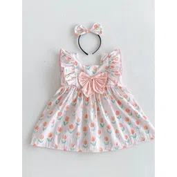 LULU & SKY Floral Print Flutter Sleeve Fit & Flare Dress-picture-58