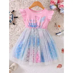 LULU & SKY Floral Print Flutter Sleeve Fit & Flare Dress-picture-40