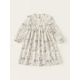 LULU & SKY Floral Print Puff Sleeve A-Line Dress-picture-32