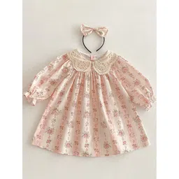 LULU & SKY Floral Print Puff Sleeve A-Line Dress-picture-25