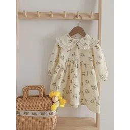 LULU & SKY Floral Print Puff Sleeve A-Line Dress-picture-34