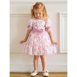 LULU & SKY Floral Print Puff Sleeve Fit & Flare Dress-picture-20