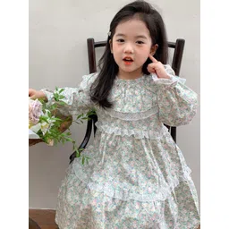 LULU & SKY Floral Print Puff Sleeve Fit & Flare Dress-picture-31