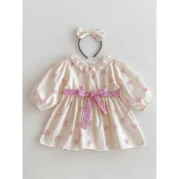 LULU & SKY Floral Print Puff Sleeve Fit & Flare Dress-picture-32