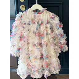 LULU & SKY Floral Print Puff Sleeve Fit & Flare Dress-picture-19