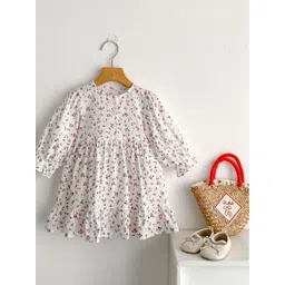 LULU & SKY Floral Print Puff Sleeve Fit & Flare Dress-picture-22