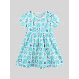 LULU & SKY Floral Print Puff Sleeve Fit & Flare Dress-picture-17