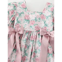 LULU & SKY Floral Print Puff Sleeve Fit & Flare Dress image 4