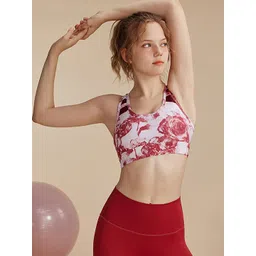 LULU & SKY Floral Printed Full Coverage Sports Bra-picture-16