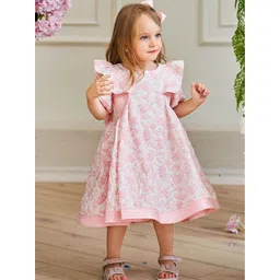 LULU & SKY Flutter Sleeve A-Line Dress-picture-39