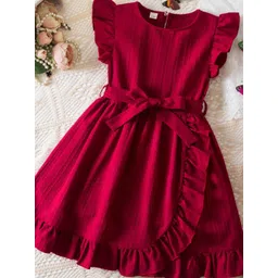 LULU & SKY Flutter Sleeve Peplum Dress-picture-36