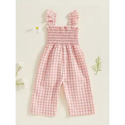 LULU & SKY Girls Checked Basic Jumpsuit-picture-57