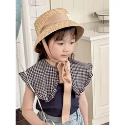 LULU & SKY Girls Checked Styled Back Regular Top-picture-28