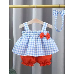 LULU & SKY Girls Checked Top with Shorts-picture-43