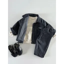 LULU & SKY Girls Collared Denim Jacket-picture-41