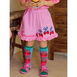 LULU & SKY Girls Conversational Printed Loose Fit High-Rise Shorts-picture-30