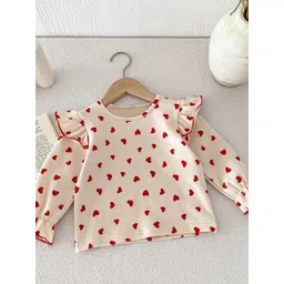 LULU & SKY Girl's Conversational Printed Ruffle Sleeve Top-picture-42