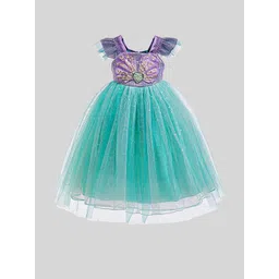 LULU & SKY Girls Embellished Colourblocked Fit And Flare Dress-image-47