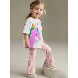 LULU & SKY Girls Flared Chinos Trousers-picture-34