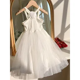 LULU & SKY Girls Floral Detail Halter Neck Maxi Gown Dress-picture-21