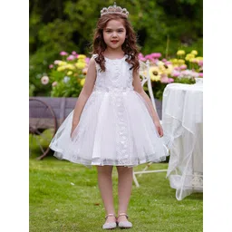 LULU & SKY Girls Floral Embroidered Fit & Flare Dress-picture-54