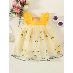 LULU & SKY Girls Floral Printed A-Line Ready to Wear Dress-picture-37