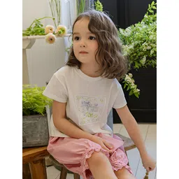 LULU & SKY Girls Floral Printed Applique T-shirt-picture-10