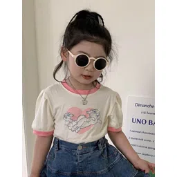 LULU & SKY Girls Floral Printed Extended Sleeves Organic Cotton Pockets T-shirt-picture-33