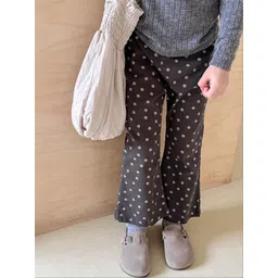 LULU & SKY Girls Floral Printed Flared Fit Mid-Rise Trousers-picture-30