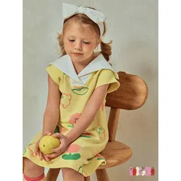 LULU & SKY Girls Floral Printed Flutter Sleeve Shift Dress-picture-31