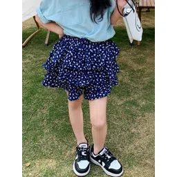 LULU & SKY Girls Floral Printed High-Rise Shorts-picture-43