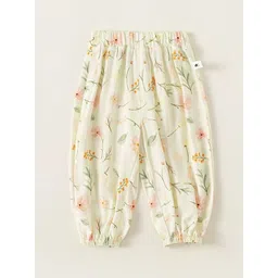 LULU & SKY Girls Floral Printed Loose Fit High-Rise Joggers Trousers-picture-27