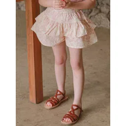 LULU & SKY Girls Floral Printed Loose Fit High-Rise Shorts-picture-13